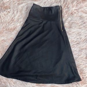 Black pleather Skirt, Size Small